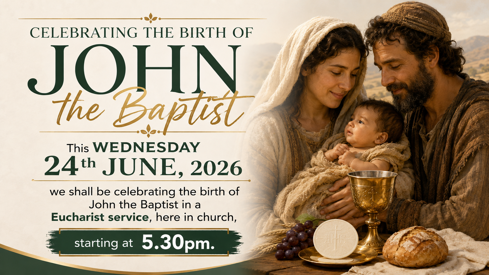 BIRTH OF JOHN THE BAPTIST EUCHARIST CELEBRATION