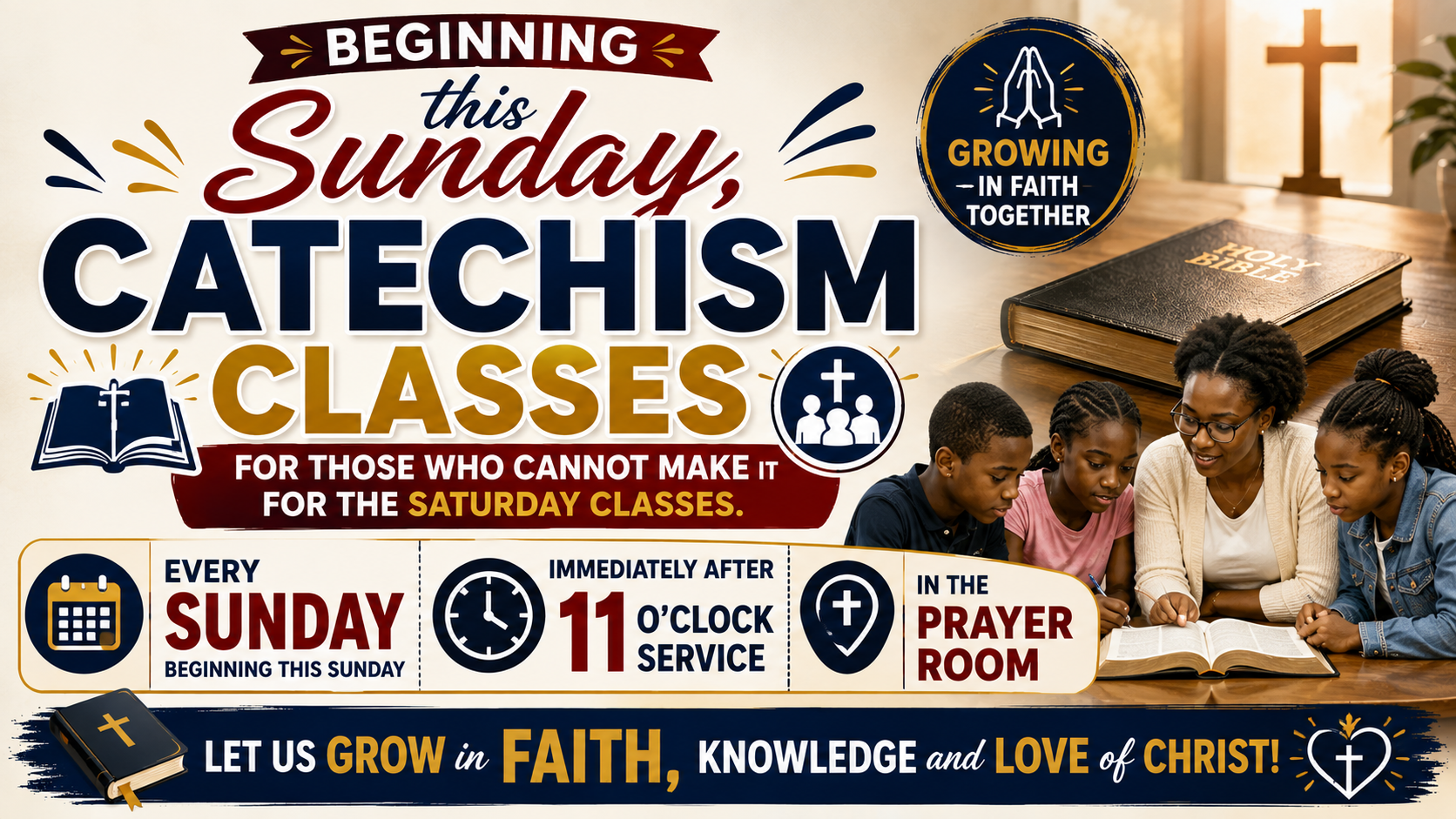 ONGOING CATECHISM CLASSES