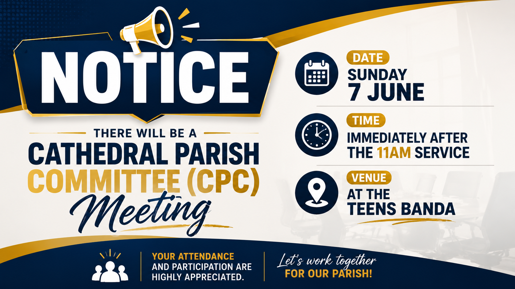 CATHEDRAL PARISH COMMITTEE (CPC) MEETING NOTICE