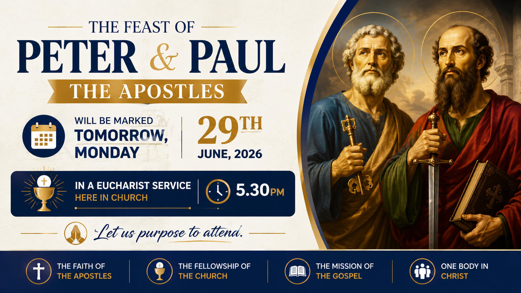 CELEBRATION OF FEAST OF SAINTS PETER AND PAUL THE APOSTLES