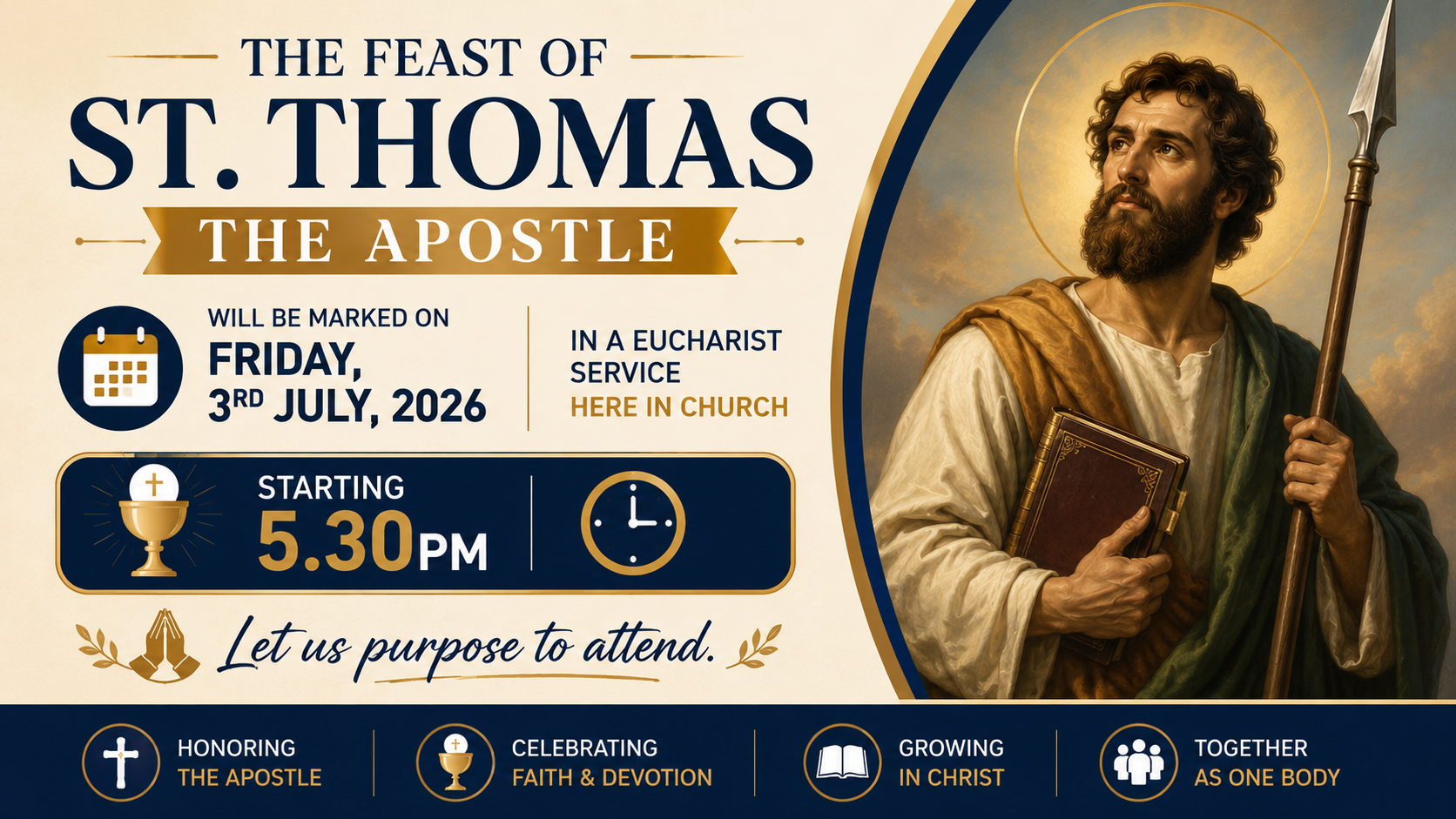 CELEBRATION OF FEAST OF SAINT THOMAS THE APOSTLE