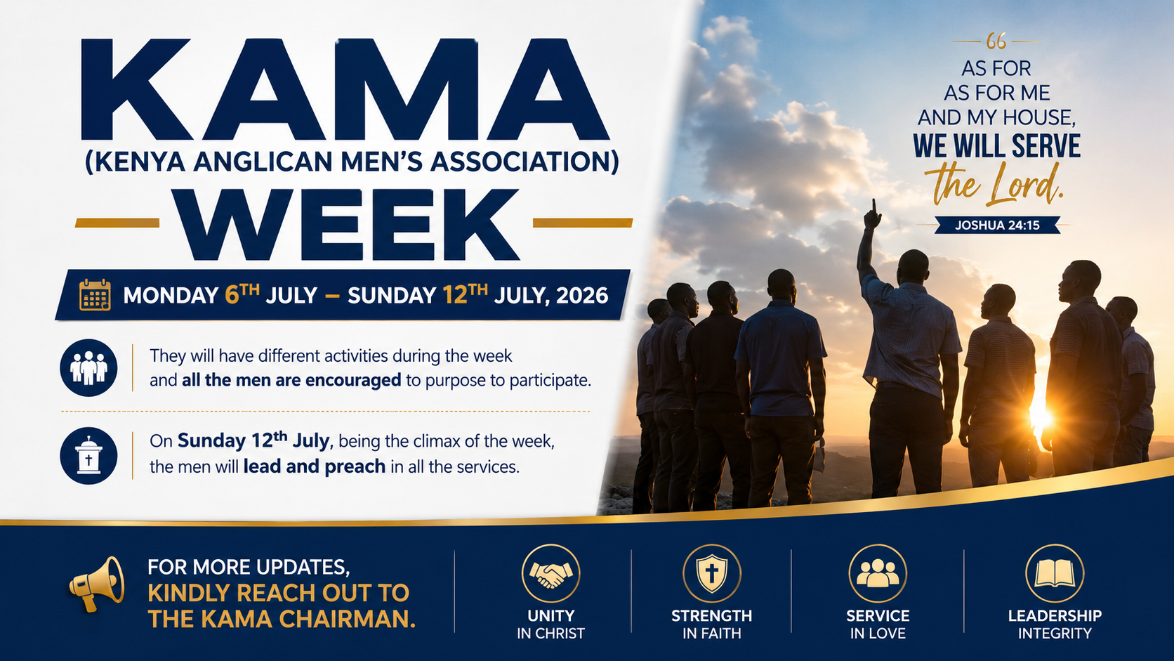 KENYA ANGLICAN MEN'S ASSOCIATION (KAMA) 2026