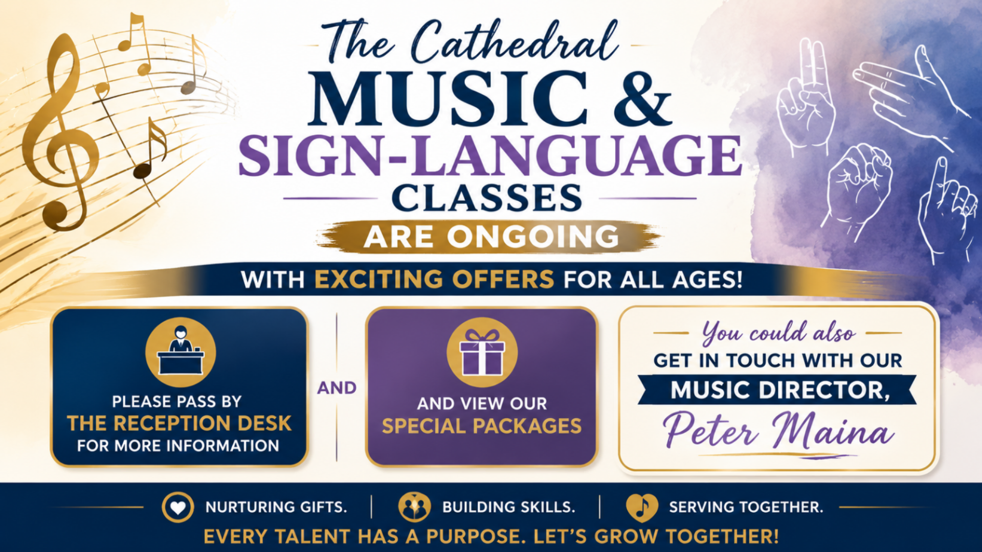 ONGOING MUSIC AND SIGN-LANGUAGE CLASSES