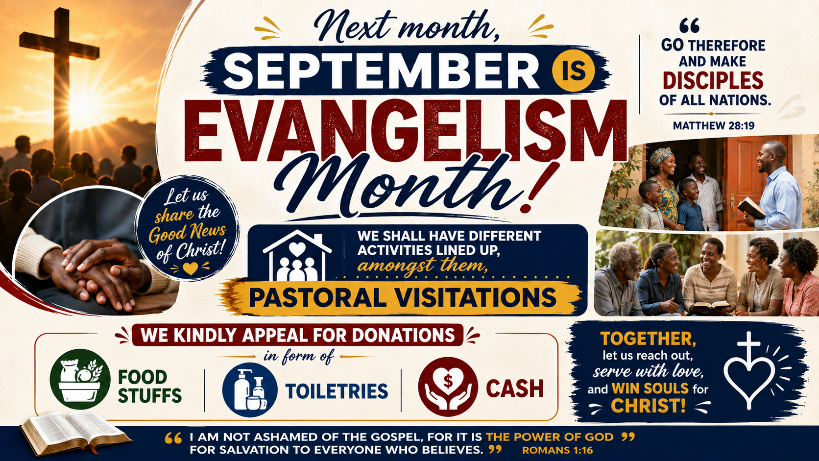 UPCOMING EVANGELISM MONTH