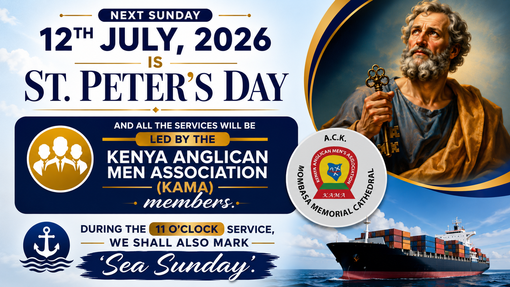 ST. PETER'S DAY AND 'SEA SUNDAY' CELEBRATION