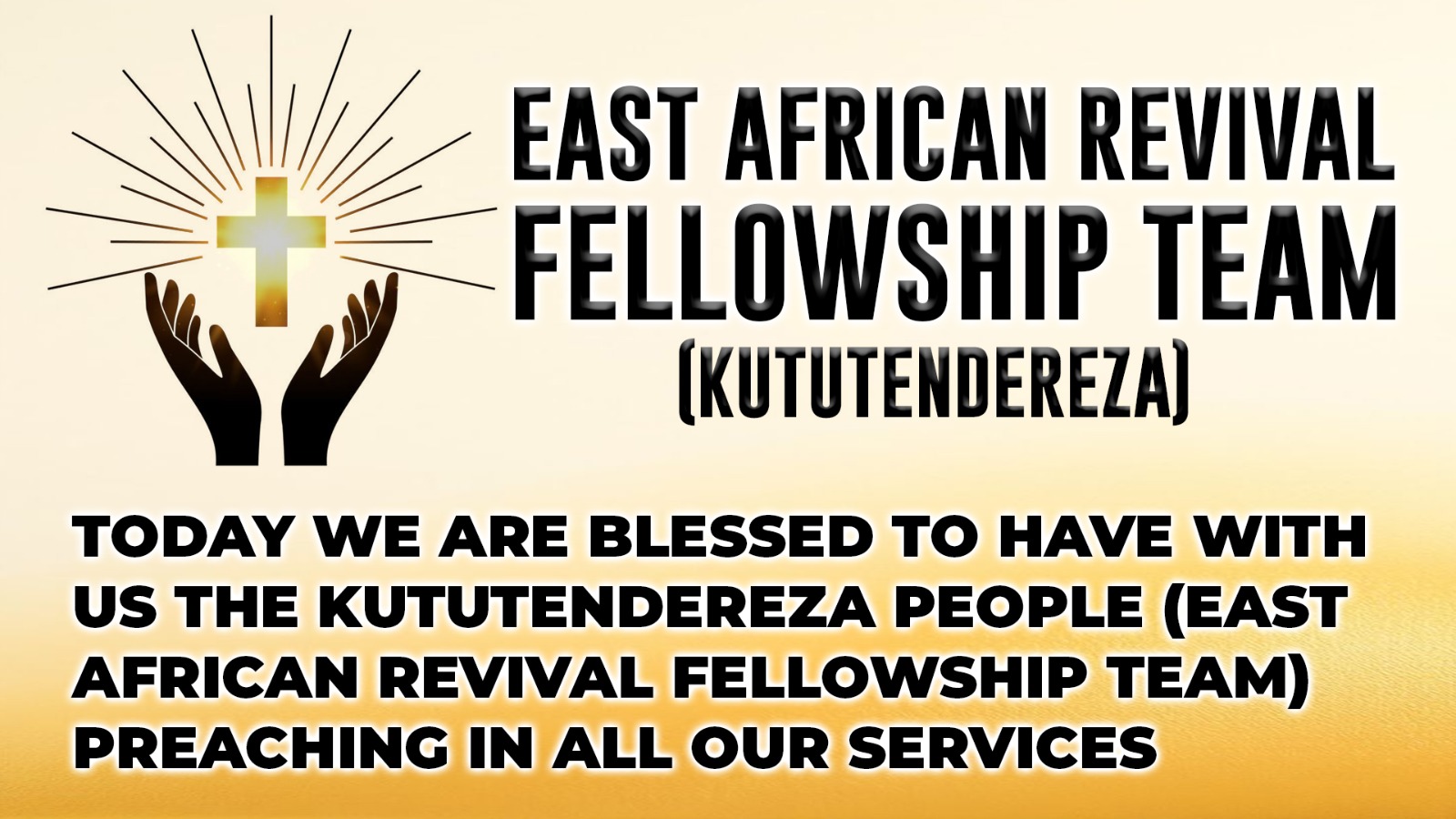 WELCOME: TUKUTENDERESA MINISTRY IN TODAY'S SERVICES