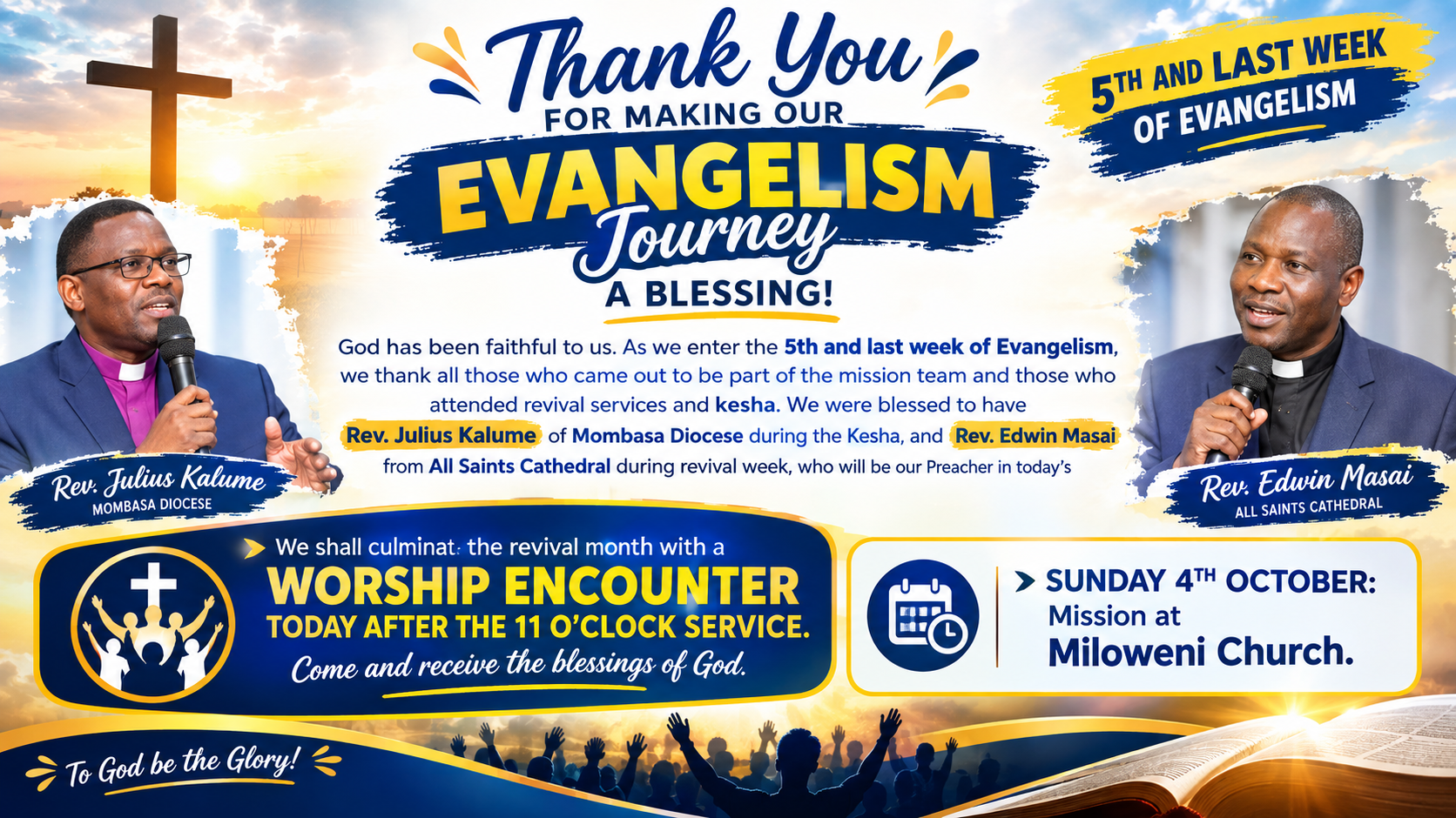 EVANGELISM & MISSION MONTH - WEEK 5 ACTIVITIES